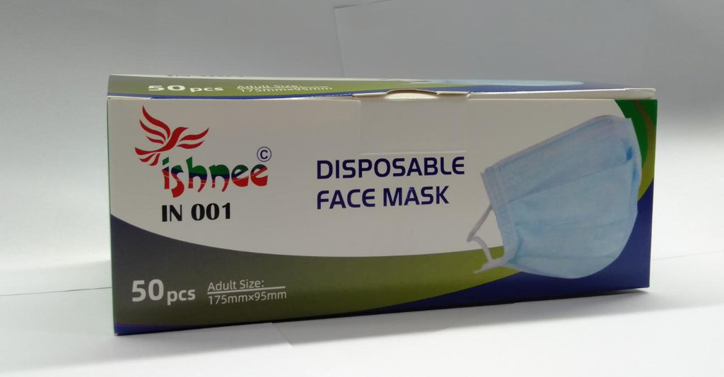 Ishnee Disposable Face Mask (3- Ply Mask)