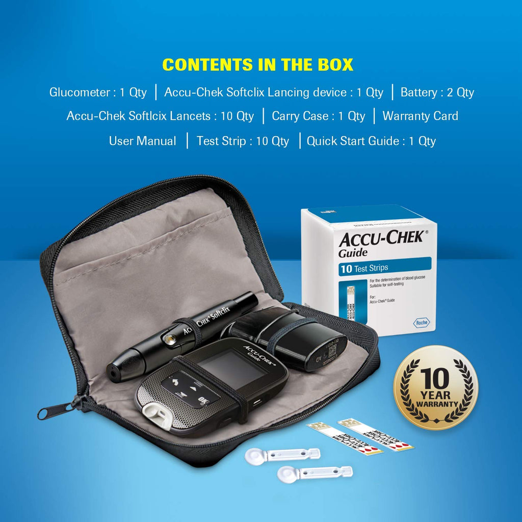 Accu-Chek Guide Glucometer (Bluetooth) - Black