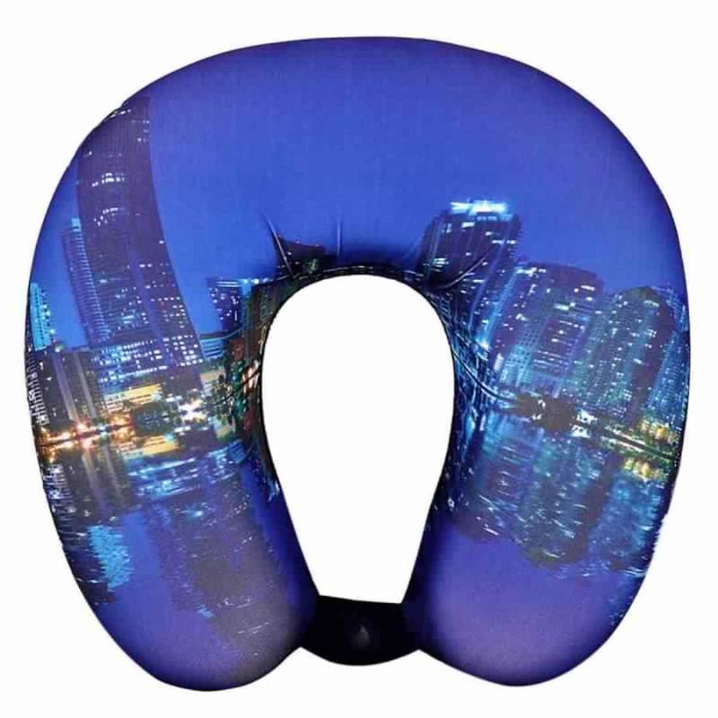 Viaggi 3D Print U Shaped Memory Foam Travel Neck Head Rest and Shoulder Pain Relief Comfortable Orthopedic Cervical Pillows