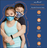 Protechkt KIDS Ebony Reusable outdoor protection mask (Pack of 3)