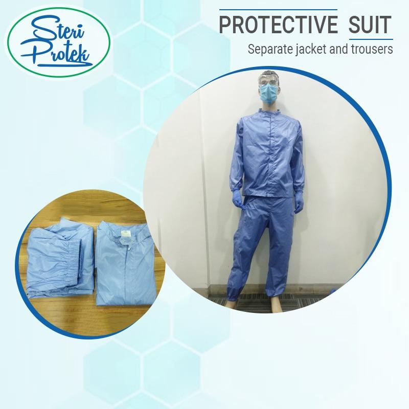 SteriProtek Reusable Protective Suit Full Set-With Hood And Booties