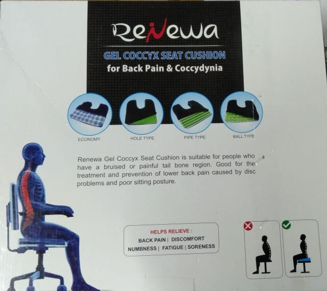 Renewa Gel Coccyx Seat Cushion / Pillow