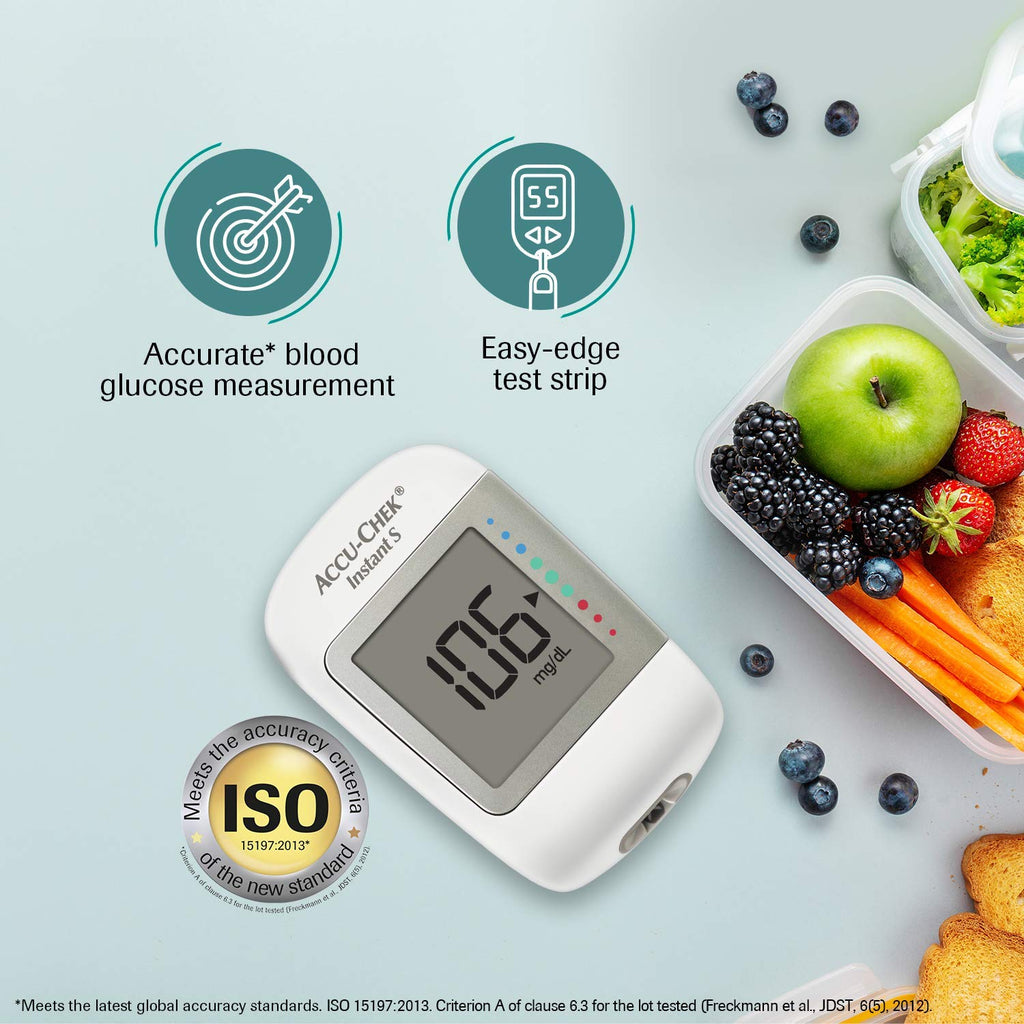 Accu-Chek Instant S Glucometer with Free 10 Test Strips