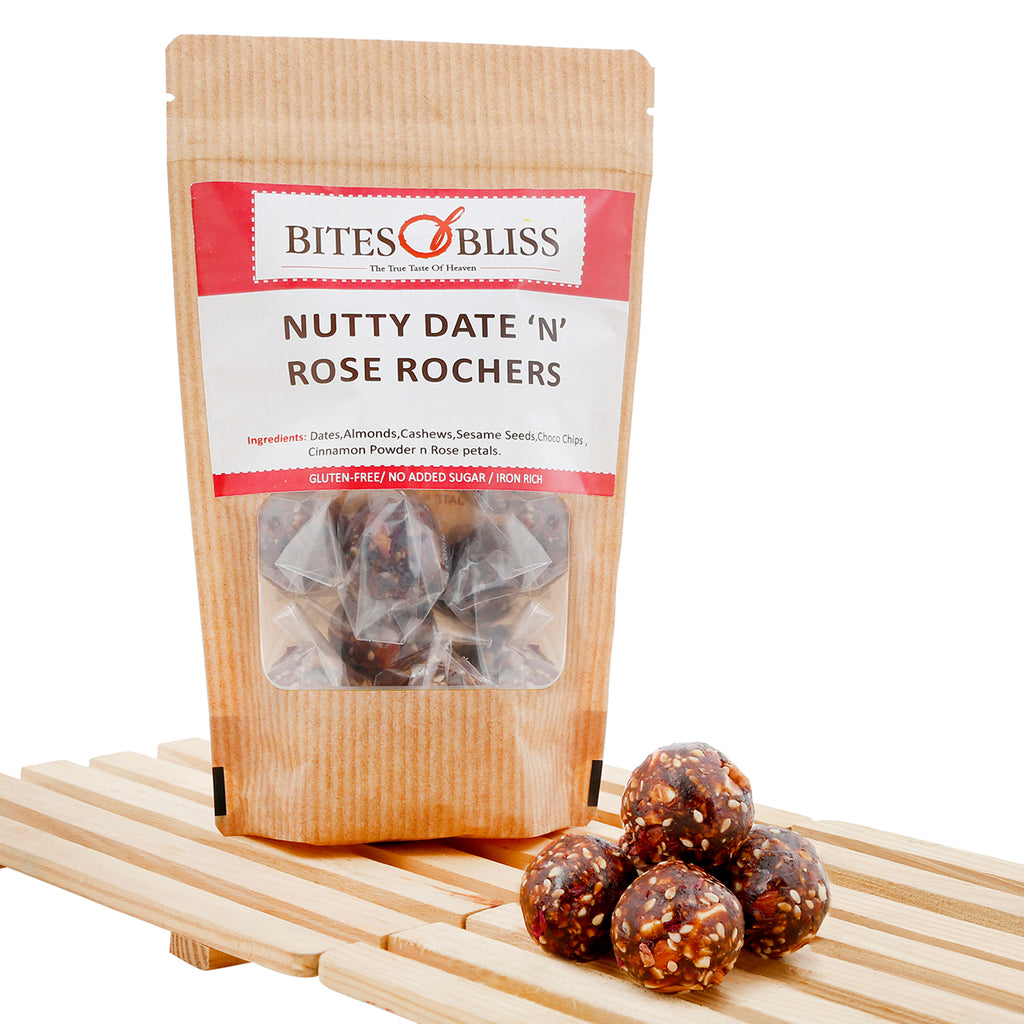 Nutty Date Rose Rochers